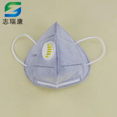 KN95 Face Mask with Valve 6-Layer Activated Carbon Filter Folding Respirator