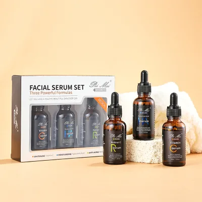 Vitamin c Brightening Facial Serum Set Sensitive Skin Dry Skin Lightening Moisturizing Vitamin a Aging Skin Care Face Serum Set