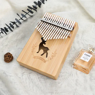 Wholesale Kalimba Musical Instrument Finger Piano Mibra 17 Keys OEM Bamboo Thumb Piano Kalimba
