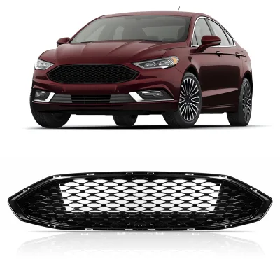 2017-2018 for Ford Mondeo Fusion Auto Body Parts Sports Black Honeycomb Type Front Grille Made of Plastic & ABS HS73-8A146-AAW