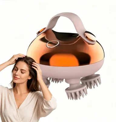Portable Head Massager - an Excellent Accessory for Bathing Providing Deep Scalp Cleansing Relaxation and Aiding Sleep