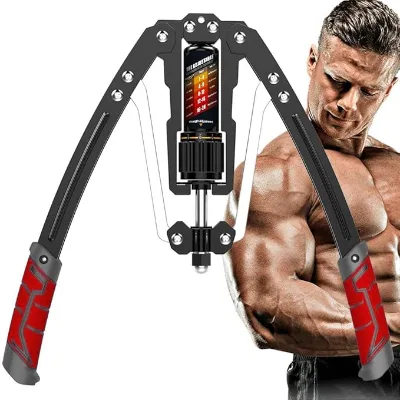 Wellshow Hydraulic Power Home Chest Expander Adjustable 22-440lbs Sport Twister Arm Exerciser Wrist Strength Shoulder Muscle