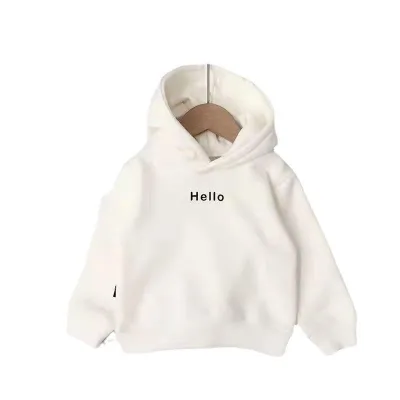 Fall Casual Hoodie for Kids 2024 New Solid Color Hoodie Unisex Letter Pullover Kids Hoodies