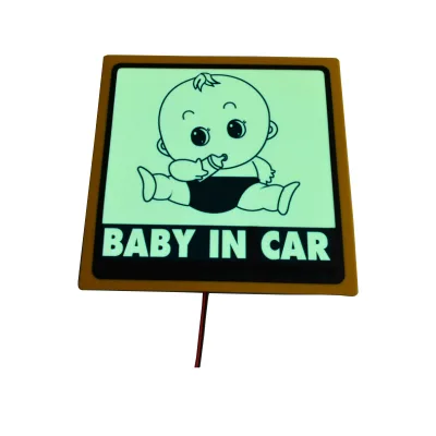 Customizable 5x5 Inches EL Logo Car Sticker 0.35mm Thickness USB/Battery Powered Self-Adhesive Tape Flexible LED Lighting Unique
