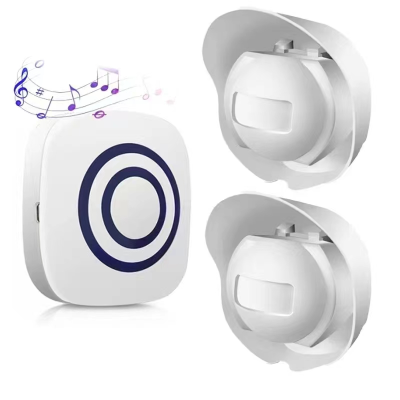 Long Range Motion Sensor Alarm Wireless PIR Motion Sensor Detector,1 Receiver & 2 Sensors