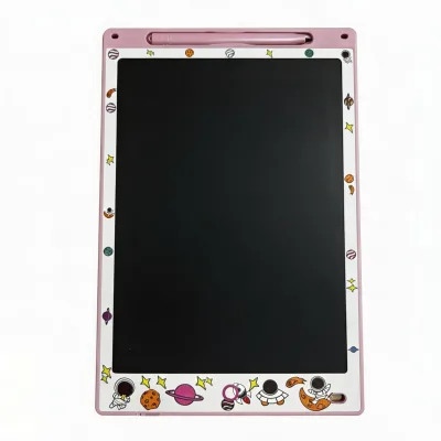 Children's Plastic LCD Handwriting Drawing Board 12 Inch Cartoon Design Color Painting Surface Sticker Graffiti Gift