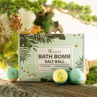 60g*12 Forest Scented Bath Fizzies OEM Essential Oil Infused Lavender Fragrance Popular for Body Moisturizing Body Care