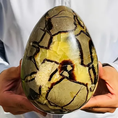 Factory Wholesale Bulk Natural Septarium Engraving Egg High Quality Septarian Crystal Egg for Decoration
