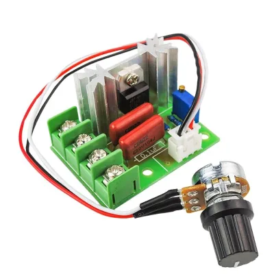 AC 220V 2000W High Power SCR Voltage Regulator Dimming Dimmers Motor Speed Controller Governor Module W/ Potentiometer