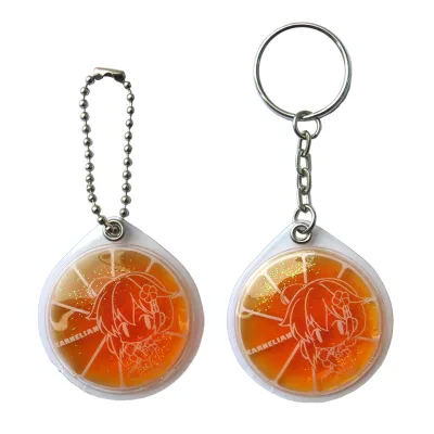 Handbag Decoration Use Custom PVC Custom Liquid Keychain