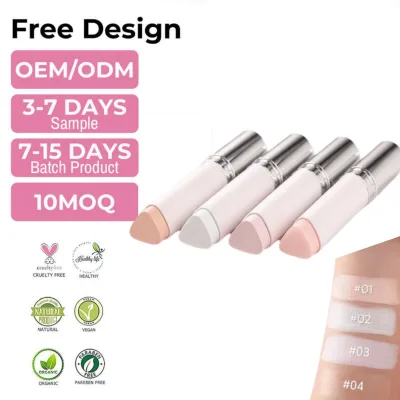 Custom Logo Vegan Waterproof Long Lasting 4 Colors Moisturizer Creamy V-Shaped Concealer Highlighter Stick Pen Wholesale