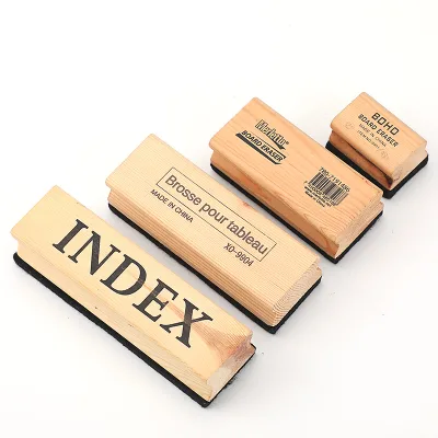 Simple Log Natural Color Wood & Felt Whiteboard Eraser with Customizable Guest Logo for White/Blackboard Accessories