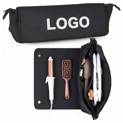 Wholesale Custom Logo Heat Resistant Travel Bag for Flat Irons & Curling Irons Portable Hair Tool Storage Case With Handle