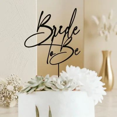 Wedding Cake Decorations Bride to Be Cake Topper Proposal Engagement Bachelorette Party Desserts Baking Cake Decorative
