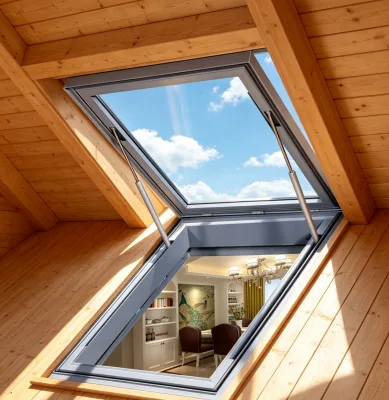 SIUPA Modern Waterproof Aluminum Automatic Double Glazed Roof Skylight Window Magnetic Screen Hurricane Proof Tempered Glass