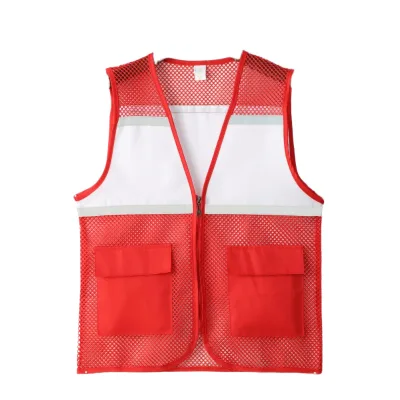 YUWEI Custom Mesh Breathable Polyester Wire Mesh Class 2 High Visibility Reflective Vest