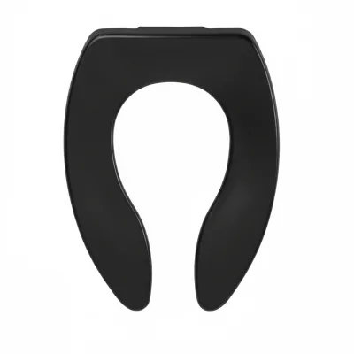 Commercial Open Front Toilet Seat, Heavy Duty, with Stainless Steel Hinges
