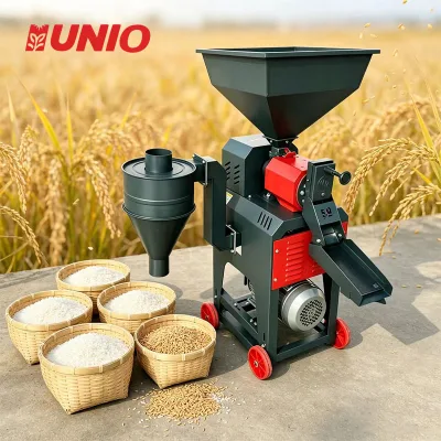 High Quality Mobile Farm Use Paddy Dehusker Rice Husker Cyclone Collector Rice Milling Machine