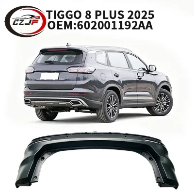CZJF Rear Bumper Upper Body with 2 Sensor Holes for Chery Tiggo 8 PLUS 2025 602001192AA Rear Bumper Upper Cover Direct Replace