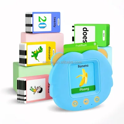 Kids Children Custom Language Preschool Educational Electronic Audible Alphabet Words Cognitive Phonics Talking Flash Card