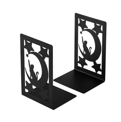 Nordic Scandi Minimalist Custom Metal Bookend Heart-Shaped and Horse-Printed Handicraft Modern Printer Bookends