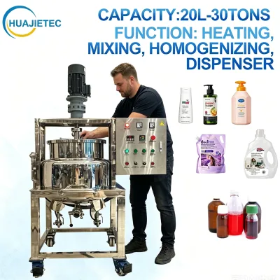 HUAJIETEC Detergent Making Machine Liquid Detergent Manufacturing Machine Detergent  Equipment Shampoo Production Line