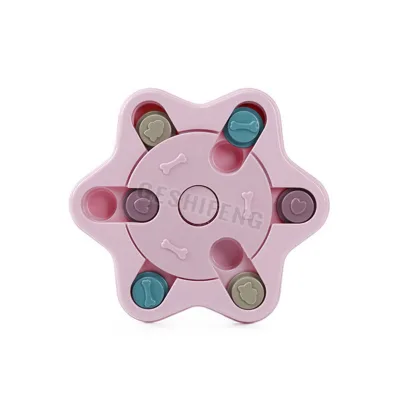 Best Seller Small Size Interactive Food Treat Dispensing Dog Puzzle Toy Rubber IQ Training Dog Puzzle Feeder Toy for Cats