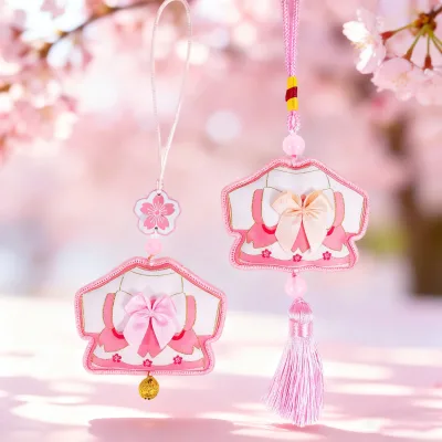 Xiaoxiangfeng Cherry Blossom Bag Pendant Customized Holiday Double-sided Embroidery Sachet Hanging Car Wenchuang Guofeng