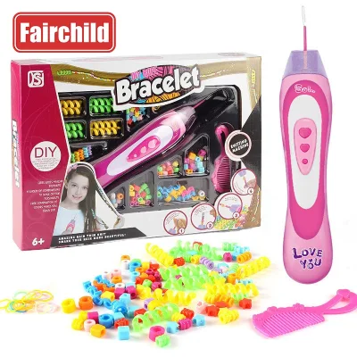 Hot Sale Electric Plastic Pretend Play Kit Jewelry Bead Hair Braiding Makeup Set for DIY Girls Toys Tiktok Hot Selling