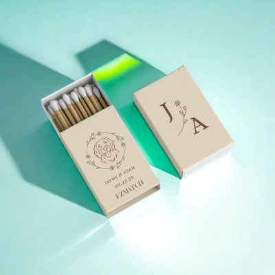 Safety Customized Matchboxes Special Designed Black Boxes with Black Letterpress Logo