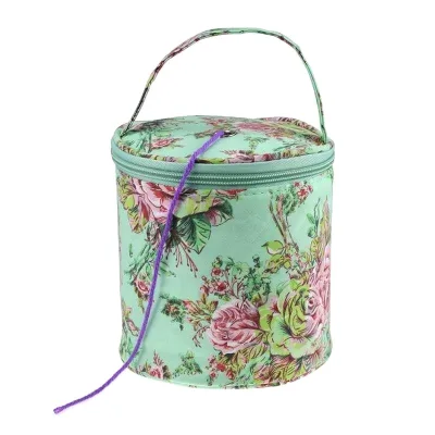 New DIY Hand Knitting Tools Crochet Storage Bag Printed Wool Storage Bag