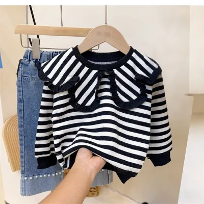 High Quality Casual Style 2-Piece Set Fall Fashion for Girls Denim Long Pants & Autumn Sweater for Children-Wholesale