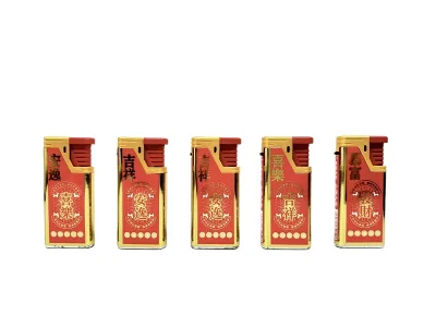 High Quality Feuerzeug Windproof Butane Gas Lighter Cigarette Lighter OEM Adjustable Flame Torch Lighters