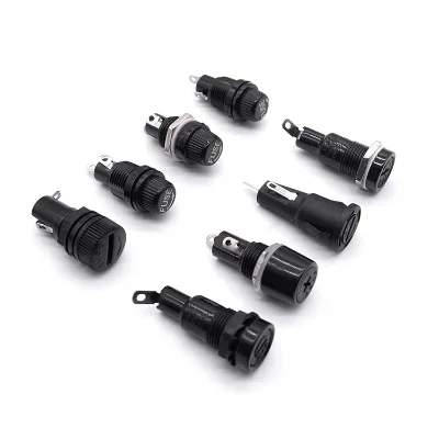 10A 15A 30A 250V 600V Round Flat Pin Stable Panel Mounting Fuse Cutout Cutoff Block Fuse Pcb Mount Fuse Holder Socket Holder