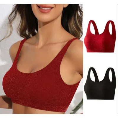 Women's silverthread seamless sports bra