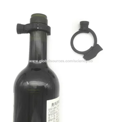 EAS Bottle Tag with 8.2MHz Frequency, Available in Black, Measures φ51x75mm