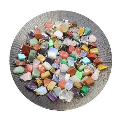 HY High quality natural irregular shape healing stone loose beads original gem pendant jewelry