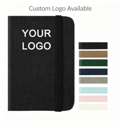 Custom Customized PU Leather A7 Pocket Notebook Portable Daily Record To-Do List with Elastic Band