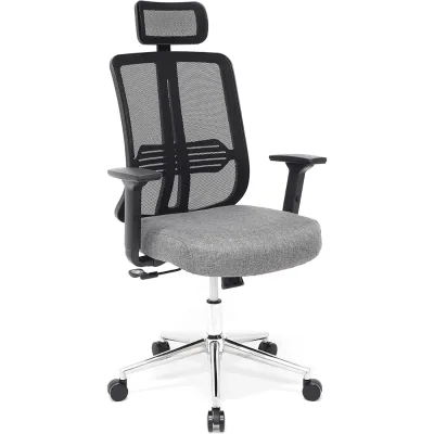 High Density Foam Mesh Office Chair Rockable Function Breathable Cloth Computer Chair Multi-position Recline Swivel Chair