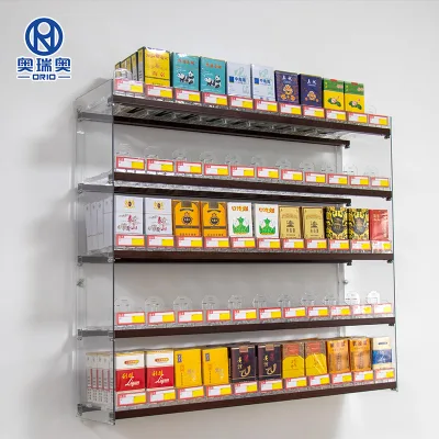 Aluminum PC Eco-Friendly Easy Assembly Customizable Size Cigarette Display Racks for Smoke Shops