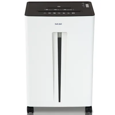 Deli 9918 High Quality Office Paper Shredder 20 Sheets Per Time 30L Capacity for Shatterable Cards and CDs Electric Power