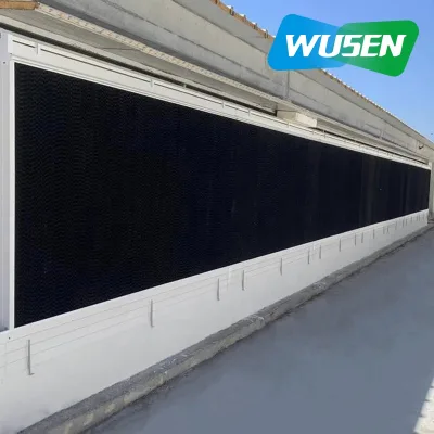 Anti-Deformation Rigid Plastic Cooling Media Pads Reusable, Rustproof & Easy to Clean for Poultry Farms
