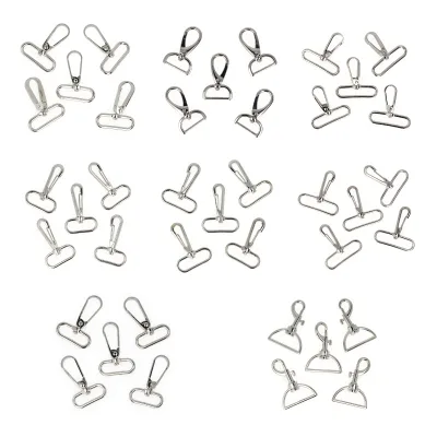 Zinc Alloy Plating Accessories D Ring Swivel Metal Snap Hook with Spring Gate and Oval Ring