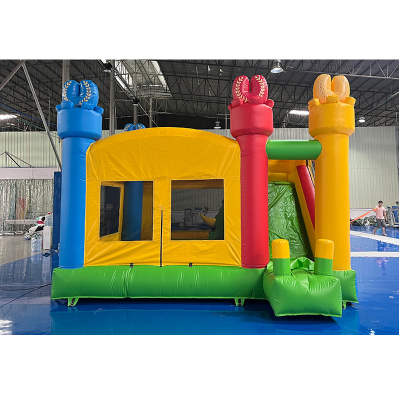 Party Rental Commercial Light Jumping Bouncer Modern Kids  Crayon Inflatable Slide Bouncer Inflatable Bounce House for Party