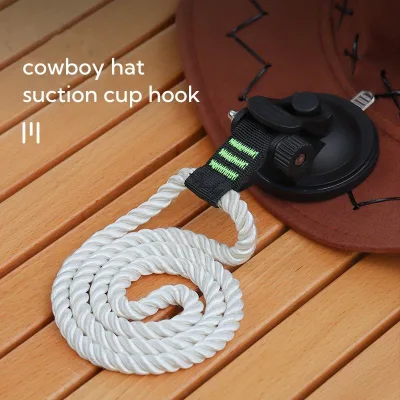 Jukaiwtec Cowboy Hat Holder & Rack for Trucks with Suction Cup and Handmade Rope Polyester + ABS Material 85cm Diameter