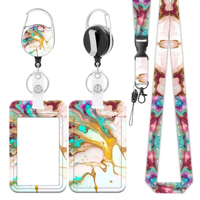Promotional White Doctor Nurse Retractable Badge Reel with Polyester Pull-Tab Clip