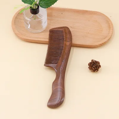 High Quality Natural Massage Hair Comb  Sandalwood Hair Comb Handmade Wooden Anti-Static Wide Tooth Comb