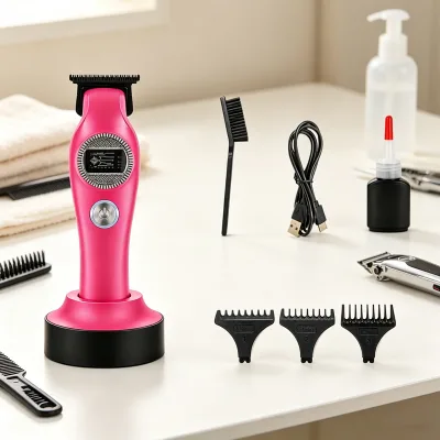 Quiet Run Hair Trimmer with 7200RPM Drive Core Hair Trimmer 2600mAh Power Cell 2 Speed Adjustable Hair Barber Trimmer for Barber