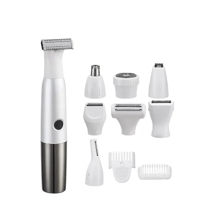 ICARE Household Rechargeable Lady Shaver, Eyebrows Trimmer, Nose Trimmer and Design Trimmer Personal Grooming 8 in 1 Sets