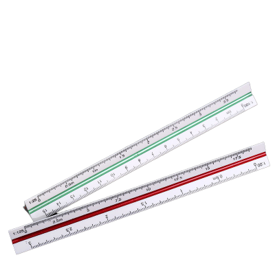 Triangular,Architectural, Triangle Plastic Scale Ruler for Blueprint,Drafting